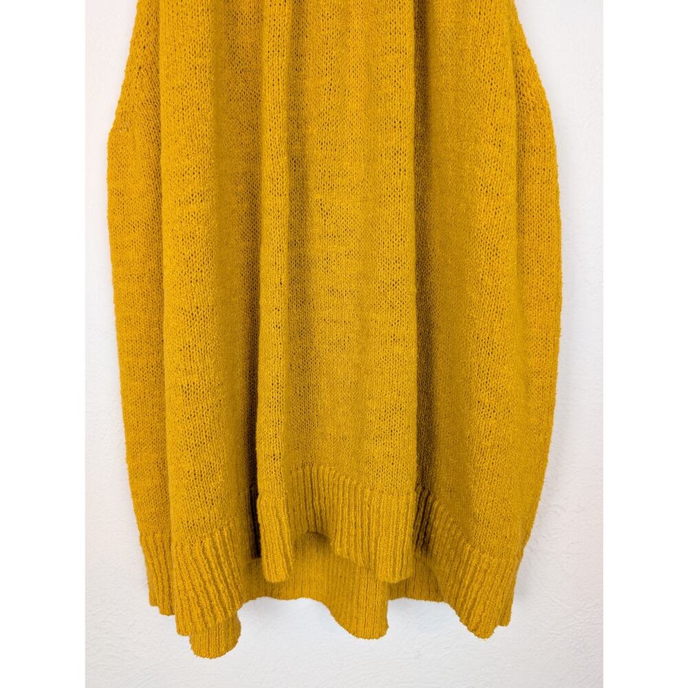Madewell Top Gathered Sweater Tank Boho Spring Summer Mustard Yellow Size M - Picture 4 of 10